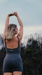 Black Acid Wash - Leisurewear Bodysuit - Salted Surf Co.