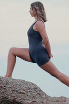 Black Acid Wash - Leisurewear Bodysuit - Salted Surf Co.