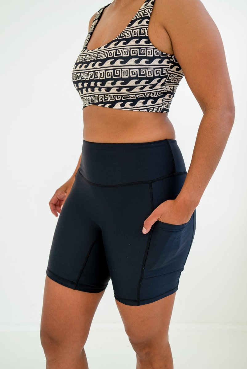 Classic Black- Active Swim Short - Salted Surf Co.