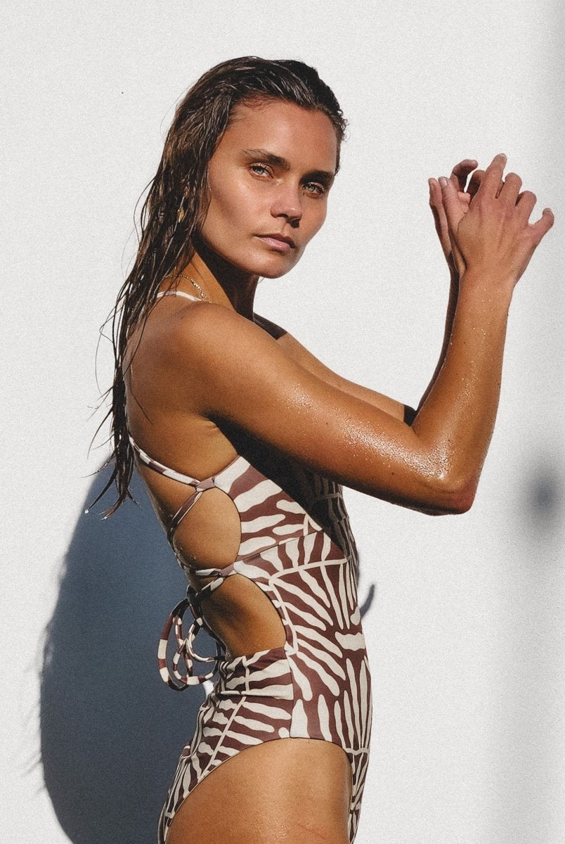 PRE ORDER ONLY Coral Sands - Tie up One Piece - Salted Surf Co.