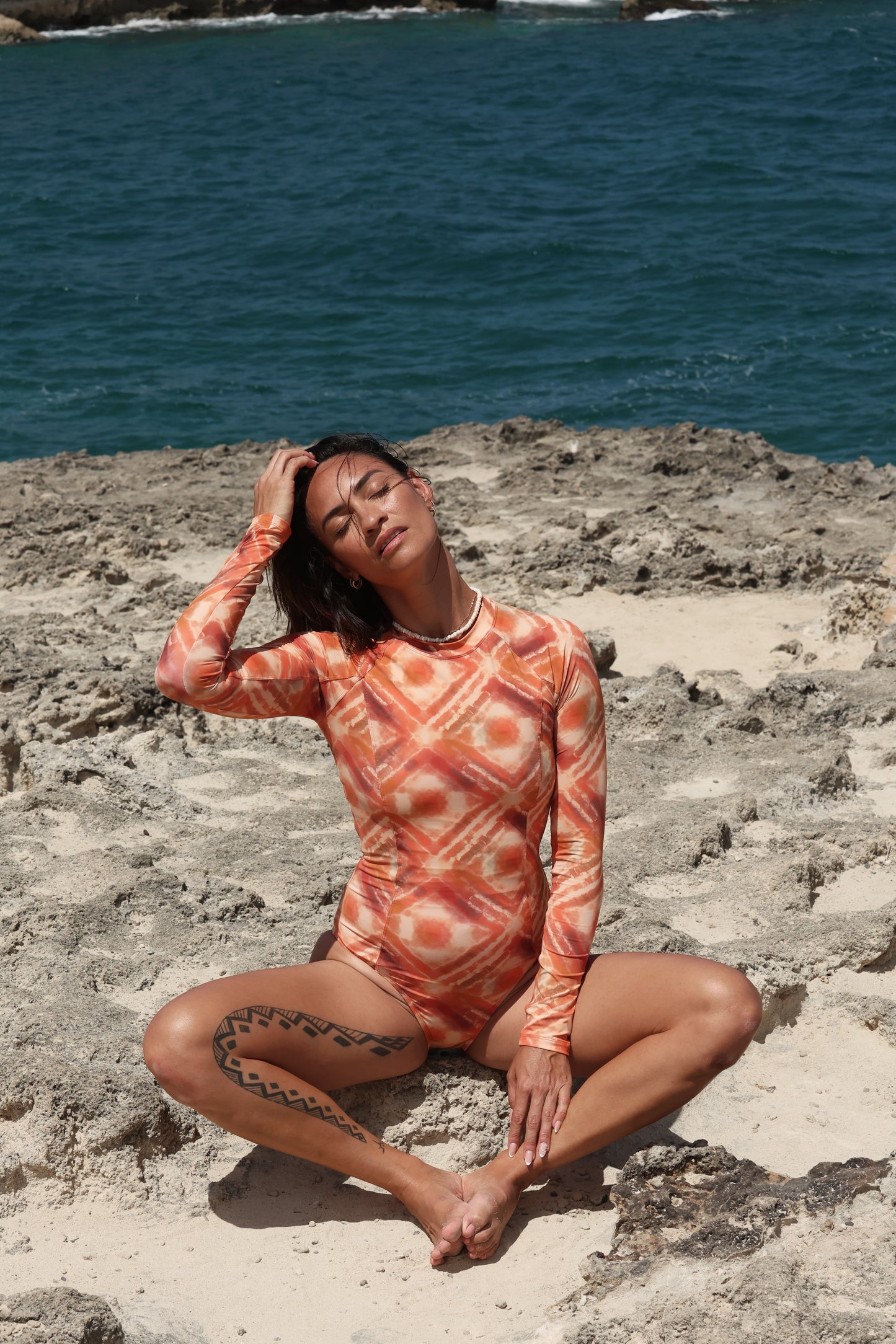Zip back Surf Suit Volcanic
