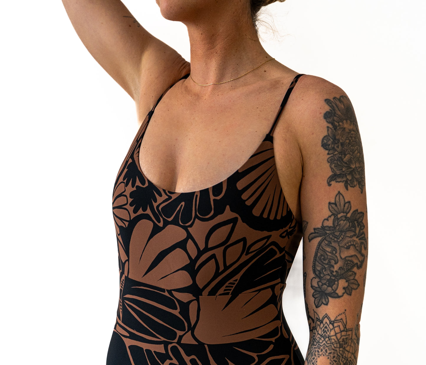 Active Swim Bodysuit- Coco Shell