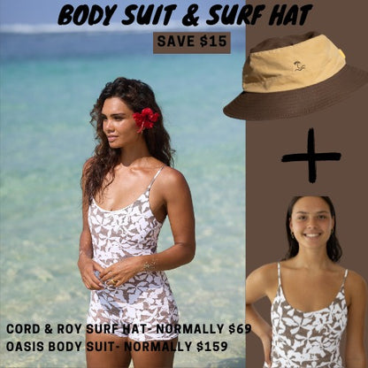 Bodysuit and Surf Bucket Hat Bundle