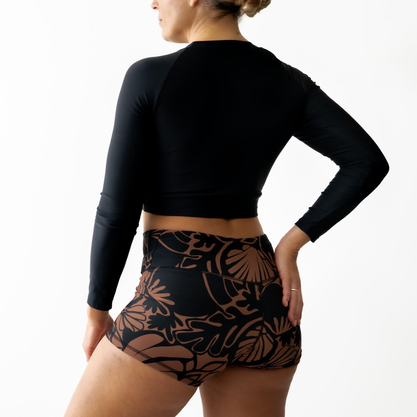 Classic Black Cropped Rash Shirt