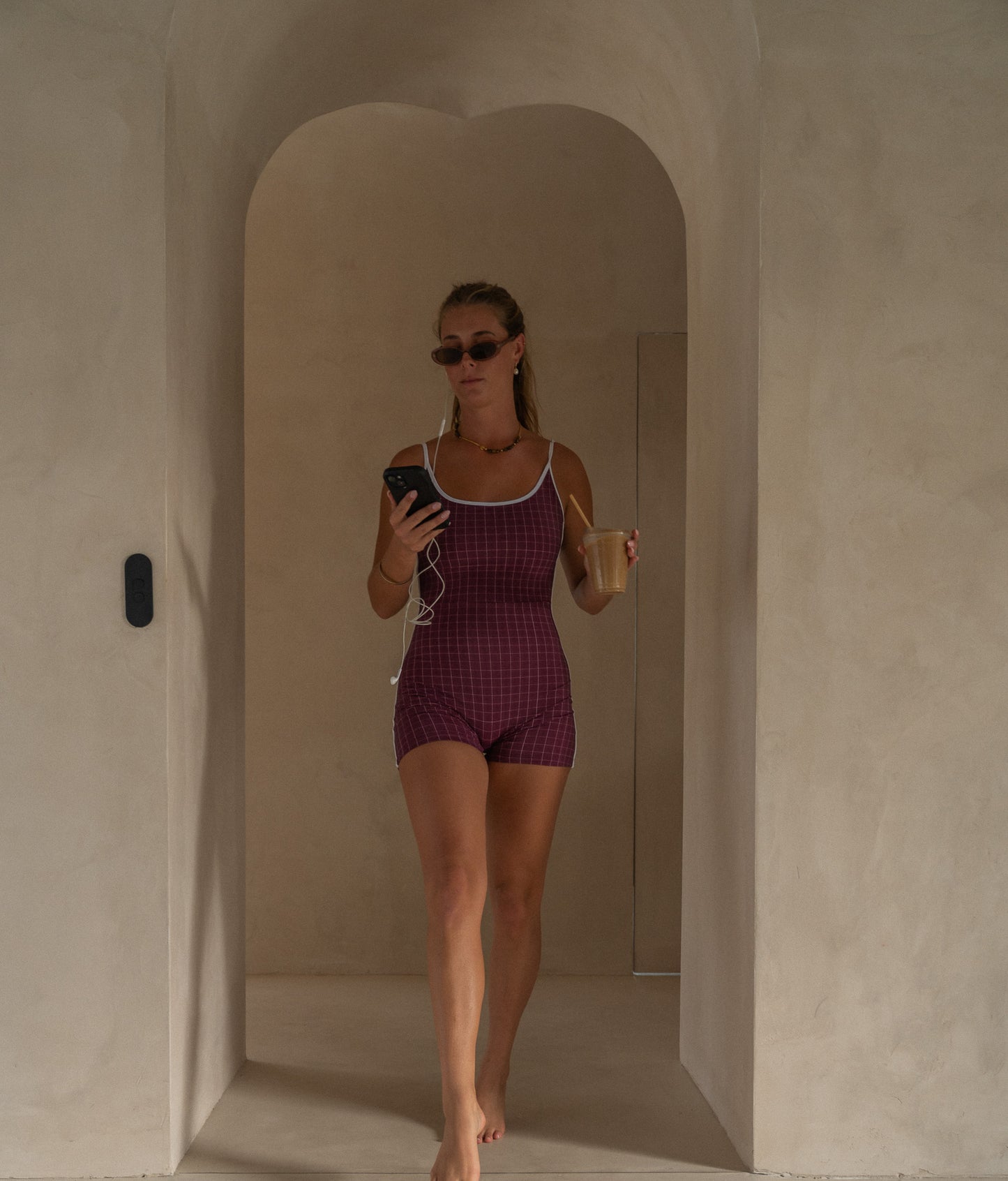 Active Swim Body Suit Sangria